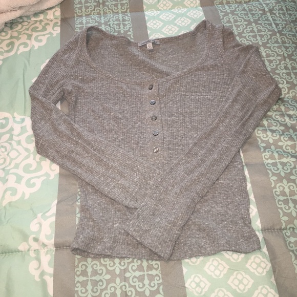 Gray crop top
