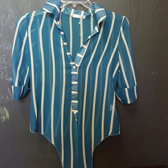 Striped button up