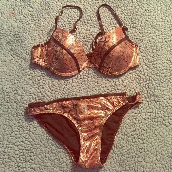 snakeskin bathing suit top