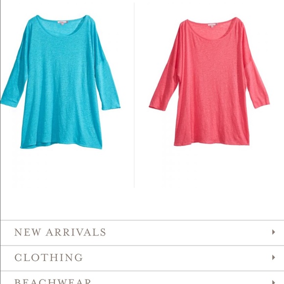 Pink linen Naomi tee from calypso