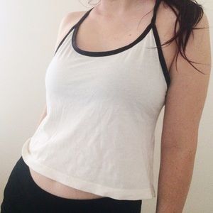White Tank with Black Trim