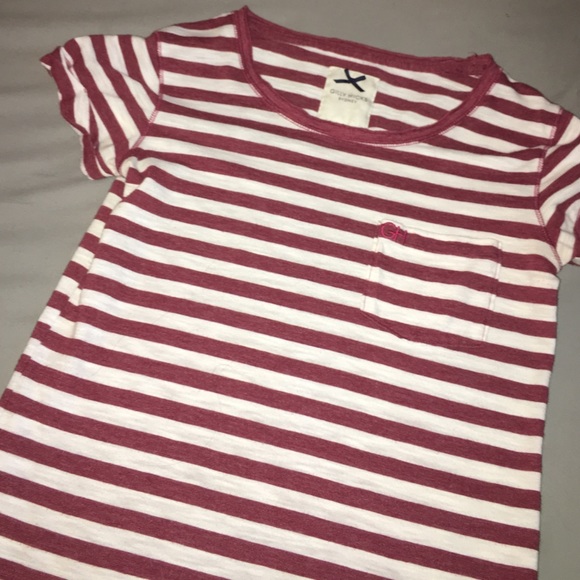 Maroon/White Stripe Gilly Hicks T-Shirt