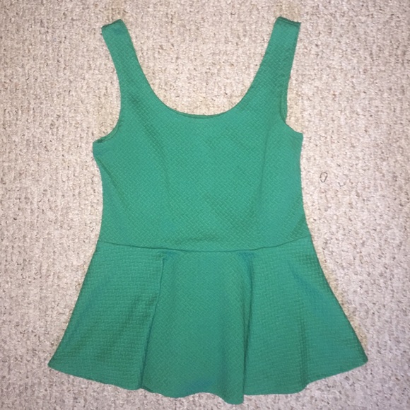 Green peplum top - Picture 1 of 1