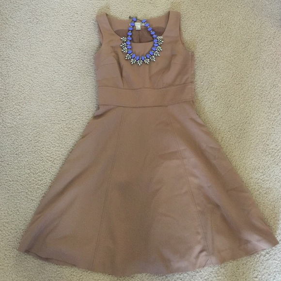 Gorgeous flared skirt dress in tan
