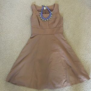 Gorgeous flared skirt dress in tan
