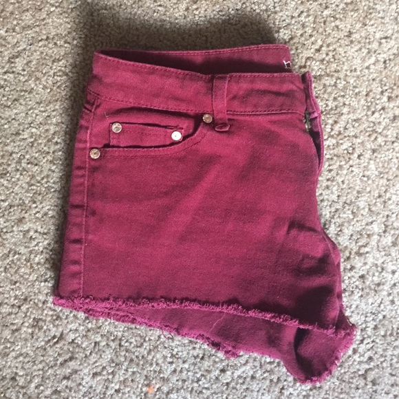 Red Jean Shorts - Picture 3 of 3