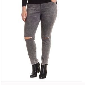 Refuge jeans gray wash distressed