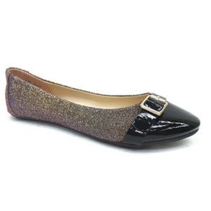 LAST PAIR! Glitter Buckle Flat