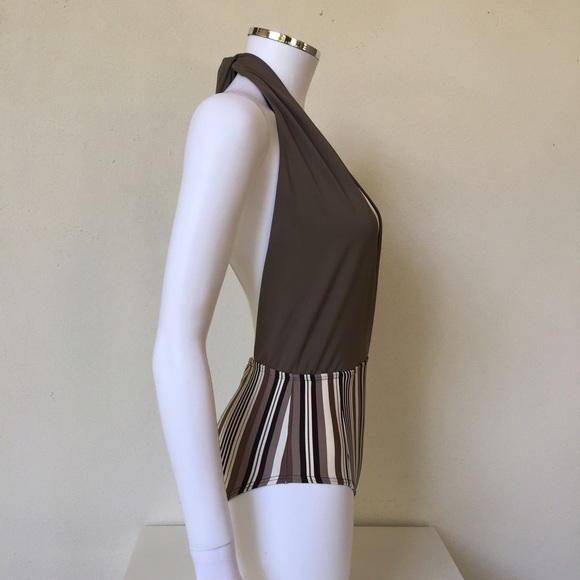 Bodysuit on print and solid spandex. - Picture 2 of 3