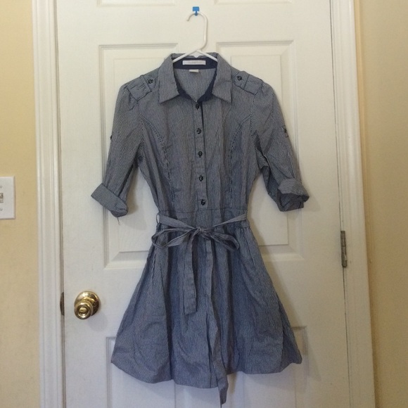 Navy blue Striped Dress