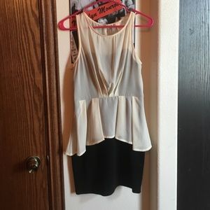 Black And beige dress