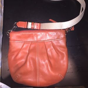 Orange Coach bag