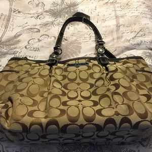 Coach Purse In Signature Jacquard - image 1