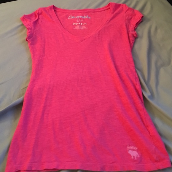 Pink V-Neck Aeropostale Shirt