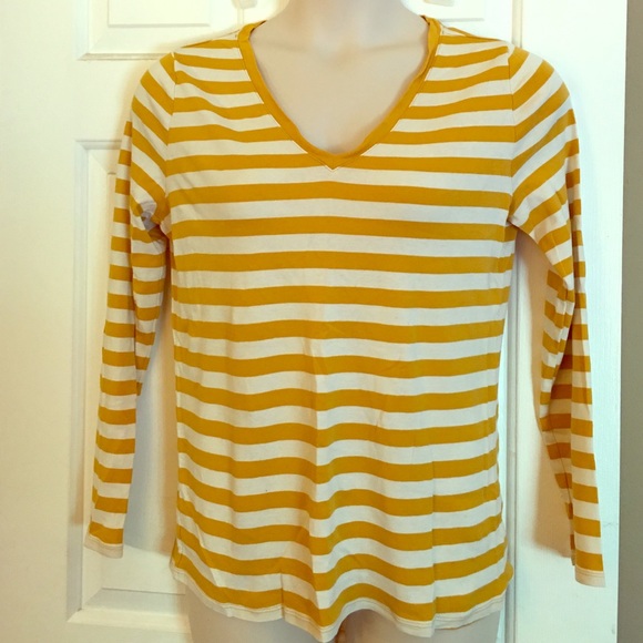 MERONA Size XXL Striped Long Sleeve Tee