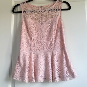 Lace peplum top