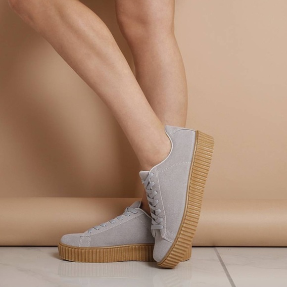 Shoes - Grey Suede Creepers