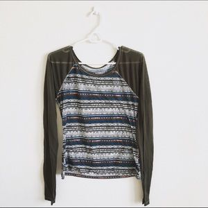 Army green detailed top!