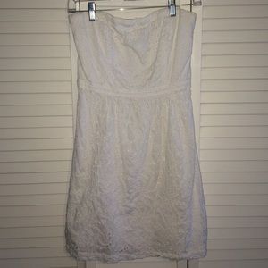 Gap White Strapless Dress