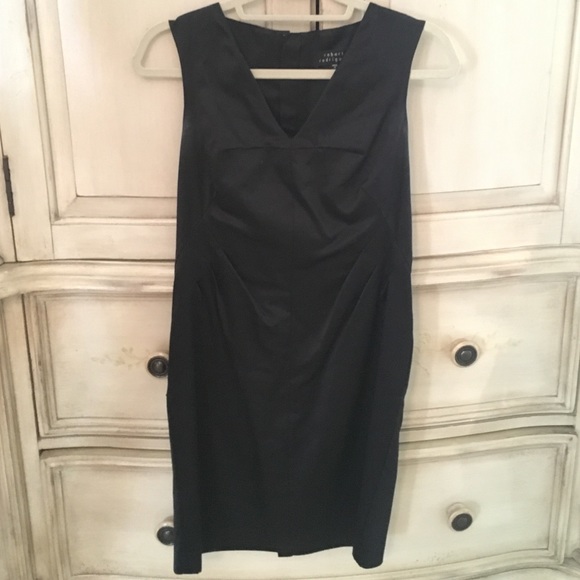 Robert Rodriguez Black Satin Dress
