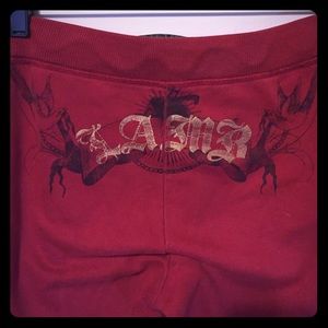 L.A.M.B. red sweatpants!