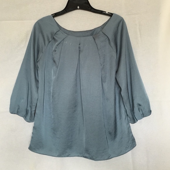 Blue Silky Talbots Blouse