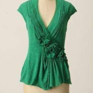 Anthropologie Deletta Dripping Blossoms Shirt