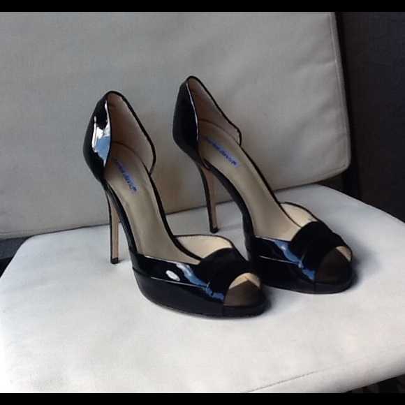 Charles David black patent heels