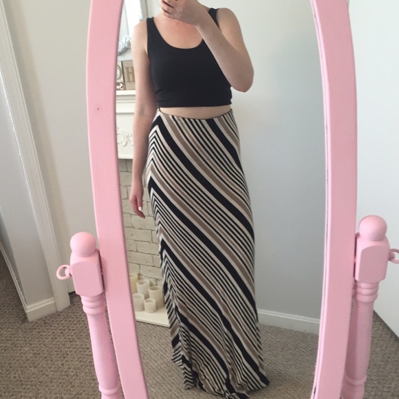 Striped maxi skirt