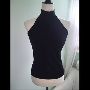 Cachè Sleeveless Black Turtleneck Top