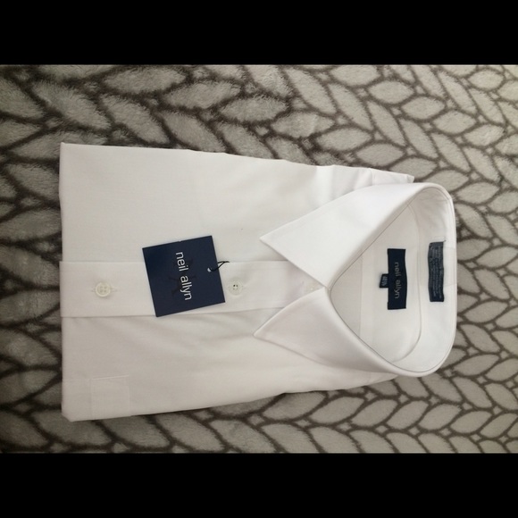 White men's button up Neil Allyn