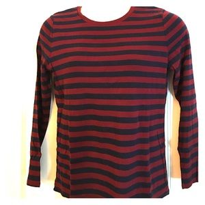 MERONA Size XXL Striped Long Sleeve Tee
