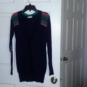 Aztec Pattern Long Cardigan
