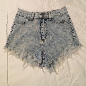 High-Waisted Denim Shorts