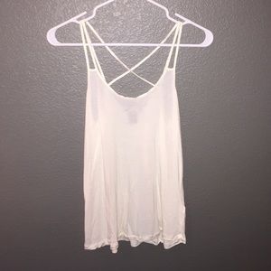 White strappy tank top