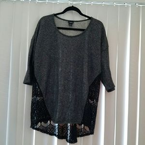 Torrid Light Sweater w/ Lace Back