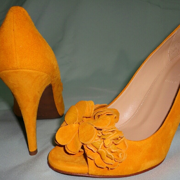 Jcrew Evie Fleurette Peep Toe Pumps - NIB - Picture 3 of 4