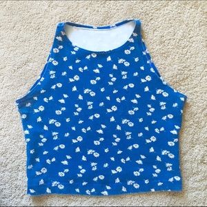 American Apparel Daisy High Neck Crop Top