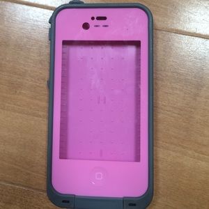 Pink and grey iPhone 4 lifeproof case
