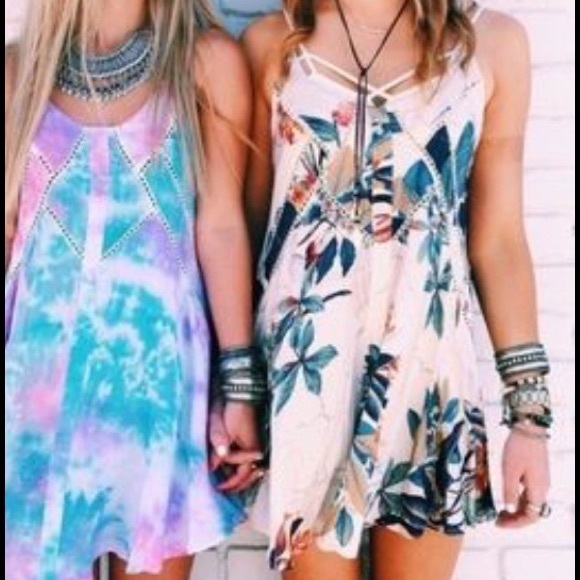 LF beige floral sundress