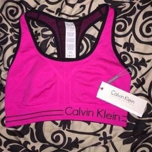 Calvin Klein sport bra in pink never worn
