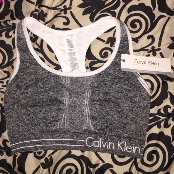 Calvin Klein sport bra in gray never worn