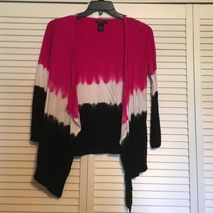 Black and pink tye dye cardigan