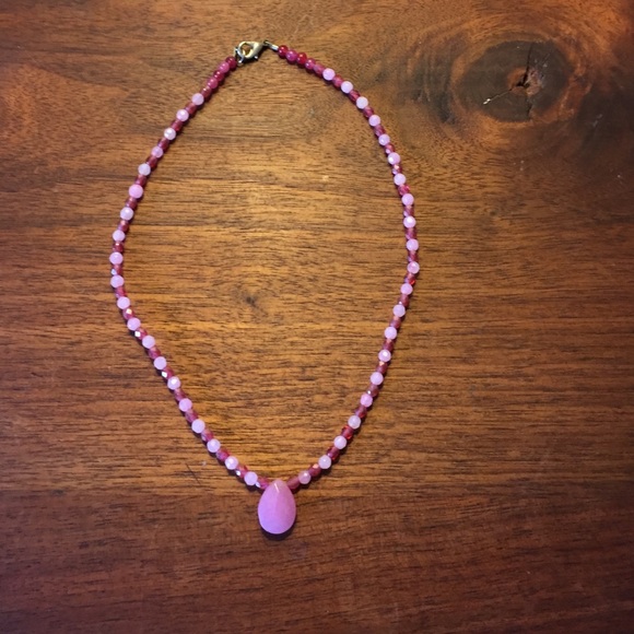 Flirty preppy fun pink necklace/choker