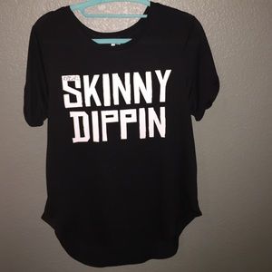 "Skinny Dippin" black top