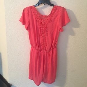 Pink Lace Romper