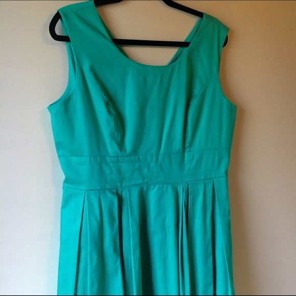 Calvin Klein teal fit and flare dress - Picture 2 of 4
