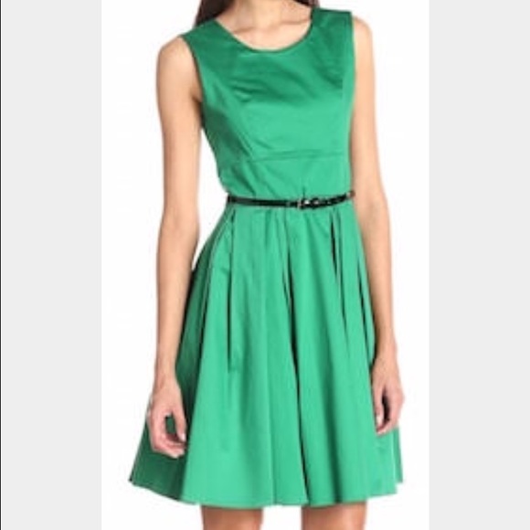 Calvin Klein teal fit and flare dress - Picture 4 of 4