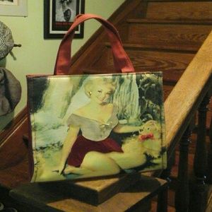 👑 Tomato Red Pinup Tote-like Purse