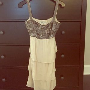 Hannah Jo beaded cream dress